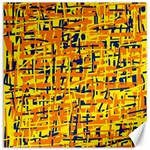 Yellow, orange and blue pattern Canvas 12  x 12   11.4 x11.56  Canvas - 1