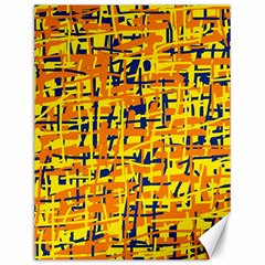 Yellow, Orange And Blue Pattern Canvas 12  X 16   by Valentinaart