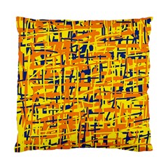 Yellow, Orange And Blue Pattern Standard Cushion Case (two Sides)