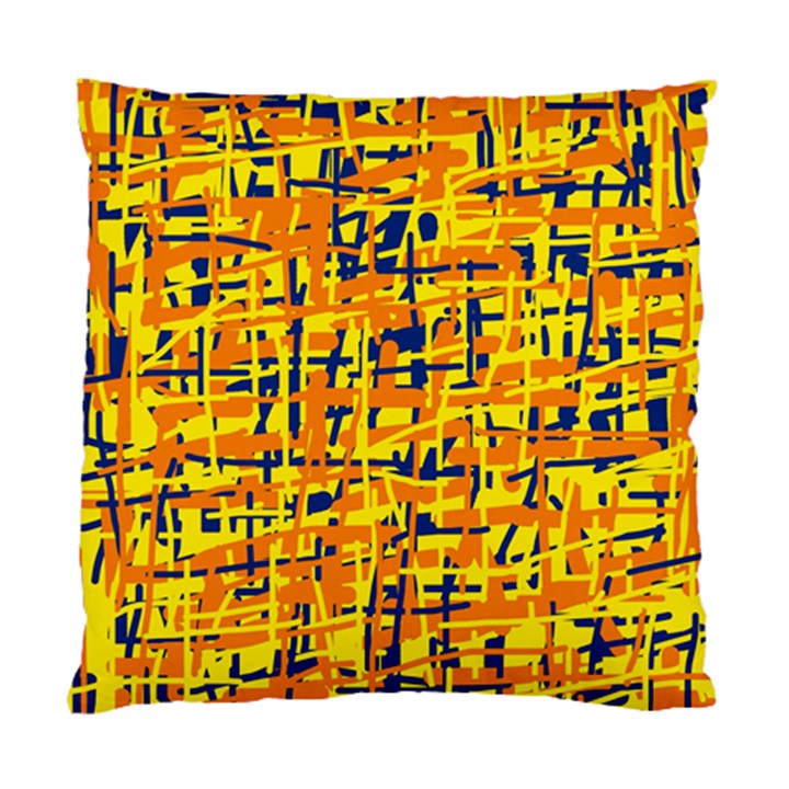 Yellow, orange and blue pattern Standard Cushion Case (Two Sides)