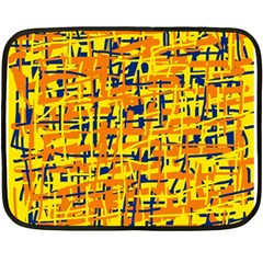 Yellow, Orange And Blue Pattern Fleece Blanket (mini)