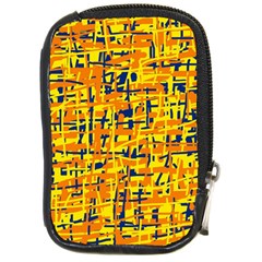 Yellow, Orange And Blue Pattern Compact Camera Cases by Valentinaart