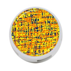 Yellow, Orange And Blue Pattern 4-port Usb Hub (one Side) by Valentinaart