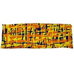 Yellow, Orange And Blue Pattern Body Pillow Case (dakimakura)