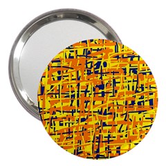 Yellow, Orange And Blue Pattern 3  Handbag Mirrors