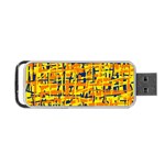 Yellow, orange and blue pattern Portable USB Flash (Two Sides) Front