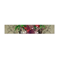 Wonderful Tropical Design With Palm And Flamingo Flano Scarf (mini)