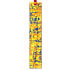 Yellow, Orange And Blue Pattern Large Book Marks by Valentinaart