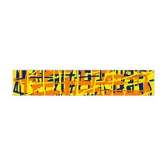 Yellow, Orange And Blue Pattern Flano Scarf (mini)