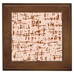 Brown elegant pattern Framed Tiles Front