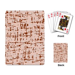 Brown Elegant Pattern Playing Card