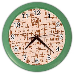 Brown Elegant Pattern Color Wall Clocks