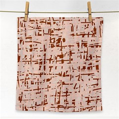 Brown Elegant Pattern Face Towel