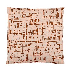 Brown Elegant Pattern Standard Cushion Case (one Side) by Valentinaart