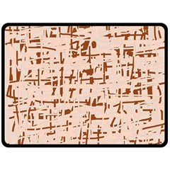 Brown Elegant Pattern Fleece Blanket (large) 