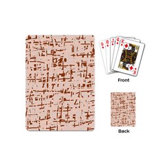 Brown Elegant Pattern Playing Cards (mini) 