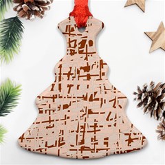 Brown Elegant Pattern Ornament (christmas Tree)