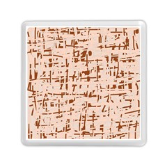 Brown Elegant Pattern Memory Card Reader (square) 