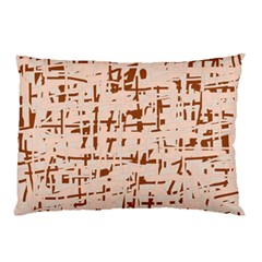 Brown Elegant Pattern Pillow Case (two Sides) by Valentinaart