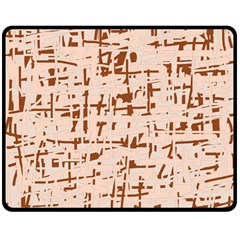 Brown Elegant Pattern Double Sided Fleece Blanket (medium) 