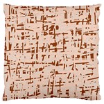 Brown elegant pattern Large Flano Cushion Case (One Side) Front