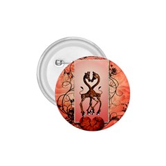 Cute Giraffe In Love With Heart And Floral Elements 1 75  Buttons