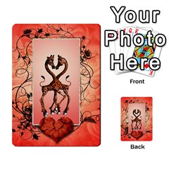 Cute Giraffe In Love With Heart And Floral Elements Multi-purpose Cards (rectangle)  by FantasyWorld7