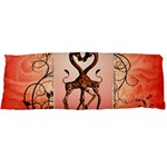 Cute Giraffe In Love With Heart And Floral Elements Body Pillow Case Dakimakura (Two Sides) Front