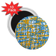 Blue And Yellow Elegant Pattern 2 25  Magnets (10 Pack)  by Valentinaart