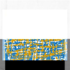 Blue And Yellow Elegant Pattern Rectangular Jigsaw Puzzl