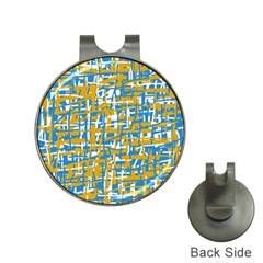 Blue And Yellow Elegant Pattern Hat Clips With Golf Markers