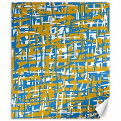 Blue And Yellow Elegant Pattern Canvas 8  X 10 