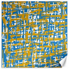 Blue And Yellow Elegant Pattern Canvas 12  X 12  