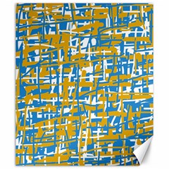 Blue And Yellow Elegant Pattern Canvas 20  X 24   by Valentinaart