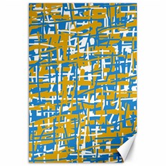 Blue And Yellow Elegant Pattern Canvas 20  X 30   by Valentinaart