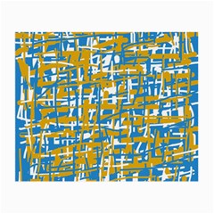 Blue And Yellow Elegant Pattern Small Glasses Cloth (2-side)