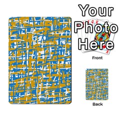 Blue And Yellow Elegant Pattern Multi-purpose Cards (rectangle)  by Valentinaart