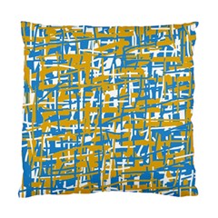 Blue And Yellow Elegant Pattern Standard Cushion Case (one Side)