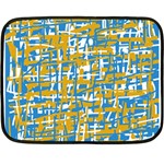 Blue and yellow elegant pattern Fleece Blanket (Mini) 35 x27  Blanket