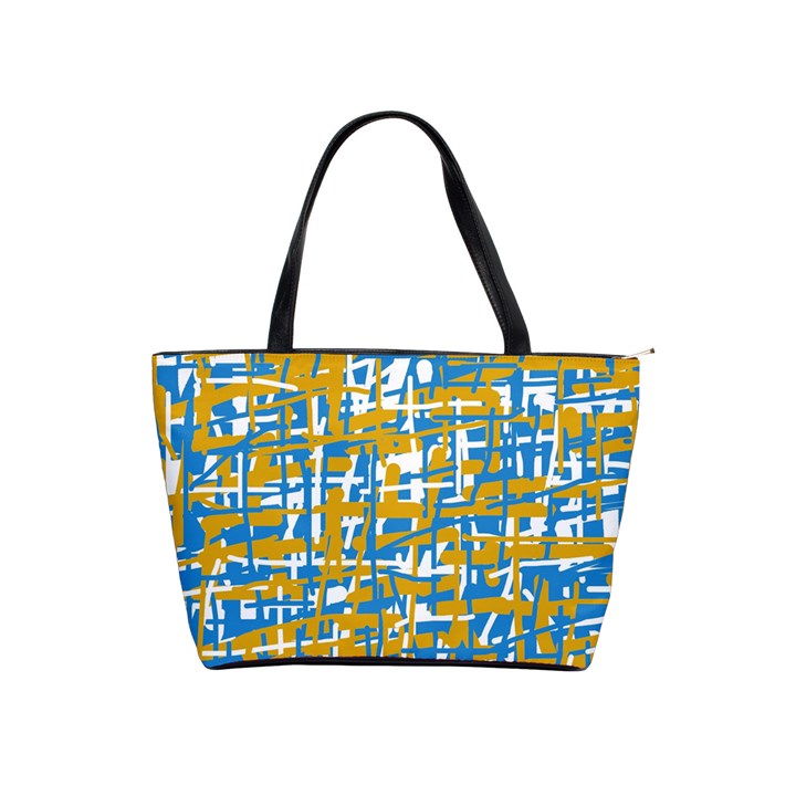 Blue and yellow elegant pattern Shoulder Handbags