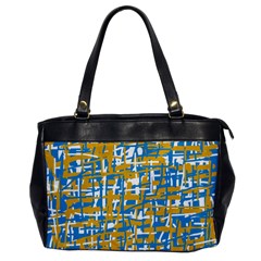 Blue And Yellow Elegant Pattern Office Handbags by Valentinaart