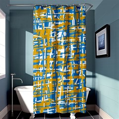 Blue And Yellow Elegant Pattern Shower Curtain 36  X 72  (stall) 