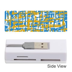 Blue And Yellow Elegant Pattern Memory Card Reader (stick) 