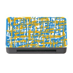 Blue And Yellow Elegant Pattern Memory Card Reader With Cf by Valentinaart