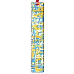 Blue And Yellow Elegant Pattern Large Book Marks