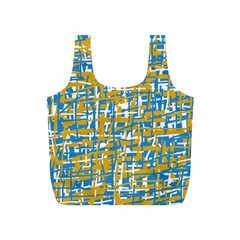 Blue And Yellow Elegant Pattern Full Print Recycle Bags (s) 