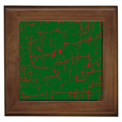 Green And Red Pattern Framed Tiles