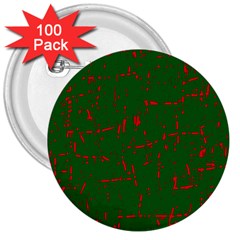 Green And Red Pattern 3  Buttons (100 Pack)  by Valentinaart