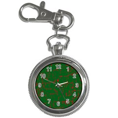 Green And Red Pattern Key Chain Watches