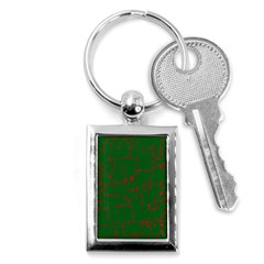 Green And Red Pattern Key Chains (rectangle) 